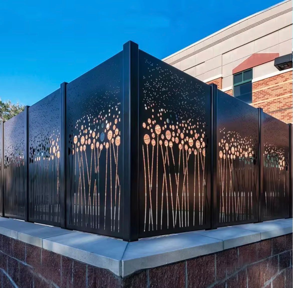 Custom Modern Security Laser Cut Aluminum Alloy Balustrade Handrail Panel Balcon