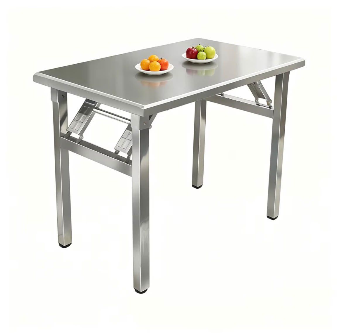 Commercial 4ft 5ft 6ft 7ft 8ft Rectangular Folding Stainless Steel Dinning Table