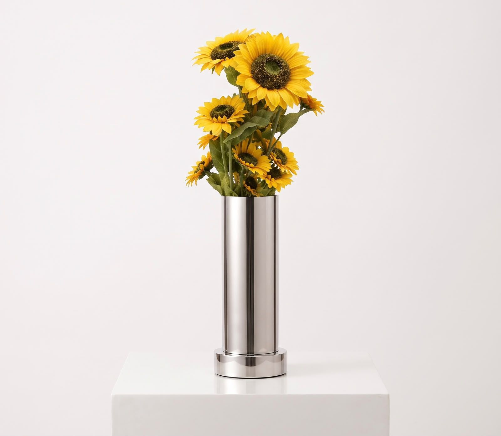 Stainless Steel Floor Vase Minimalist Design Rust
Resistant Cylinder Planter